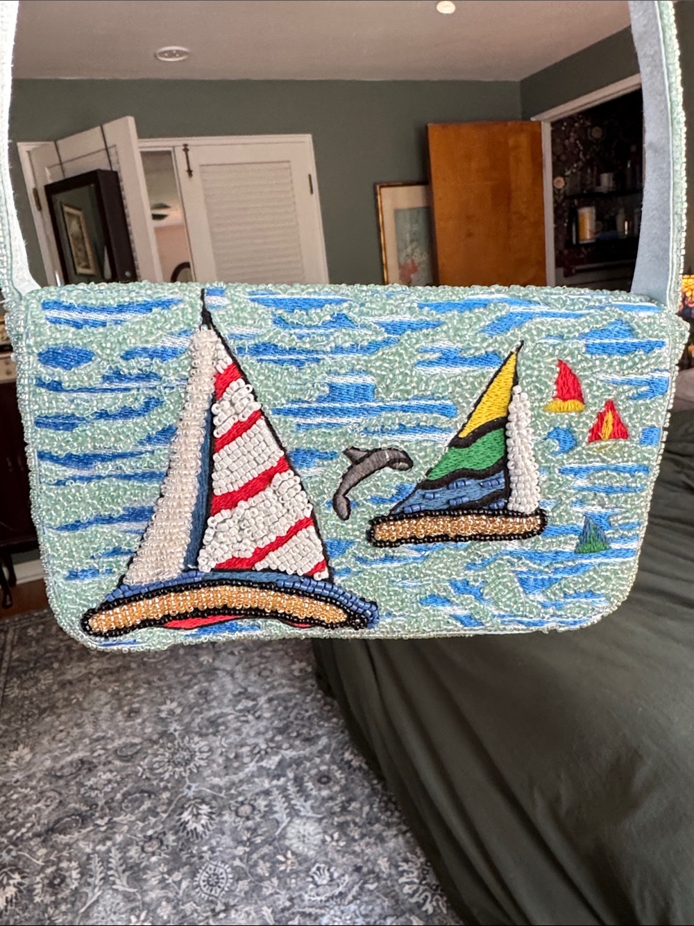 Viral beaded sailboat bag dolphin Tjmaxx